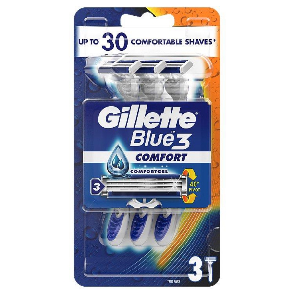 Gillette blue3 pánske 3ks
