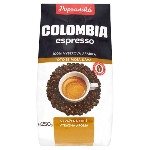 Káva Colombia 250g zrnková